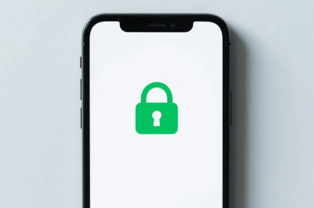 智能手机安全锁与隐私保护示意图
